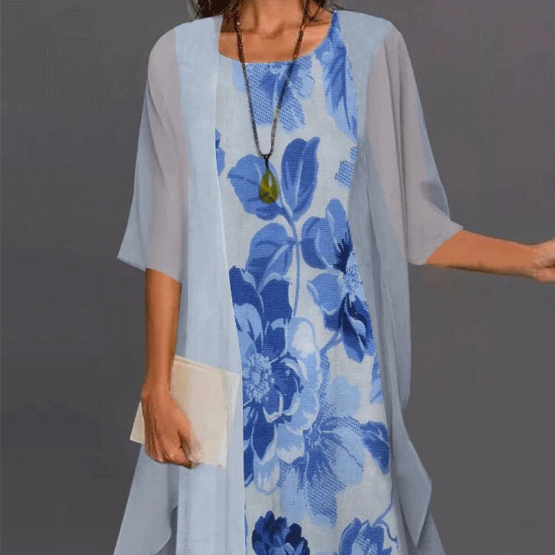 Damen-Kleid, lässiges Polyester, elegante Silhouette-5