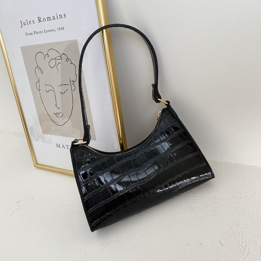Damen-Shoppingtasche, monochrom, Synthetikmaterial, mit Kettendetails-2