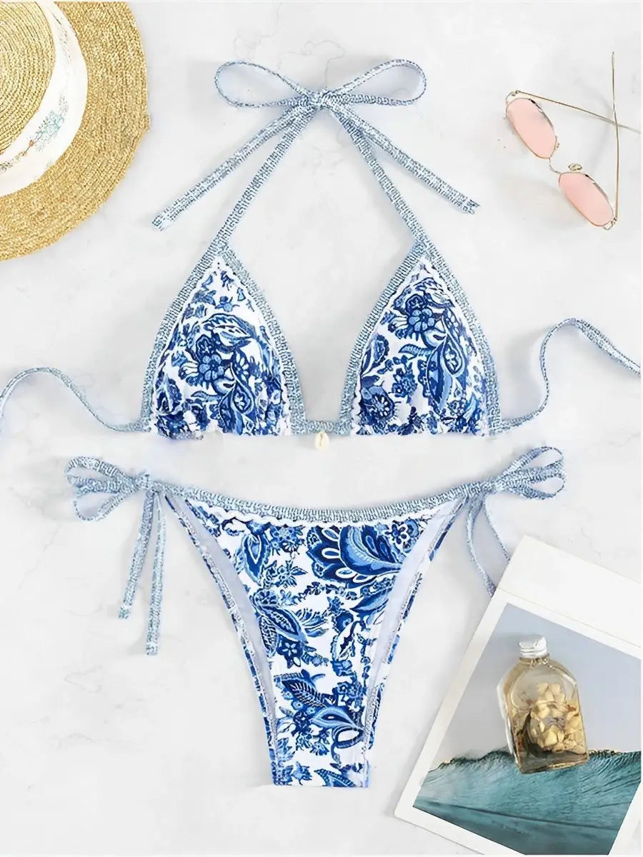 Damen-Bikini, zweiteilig, modernes Polyester-1