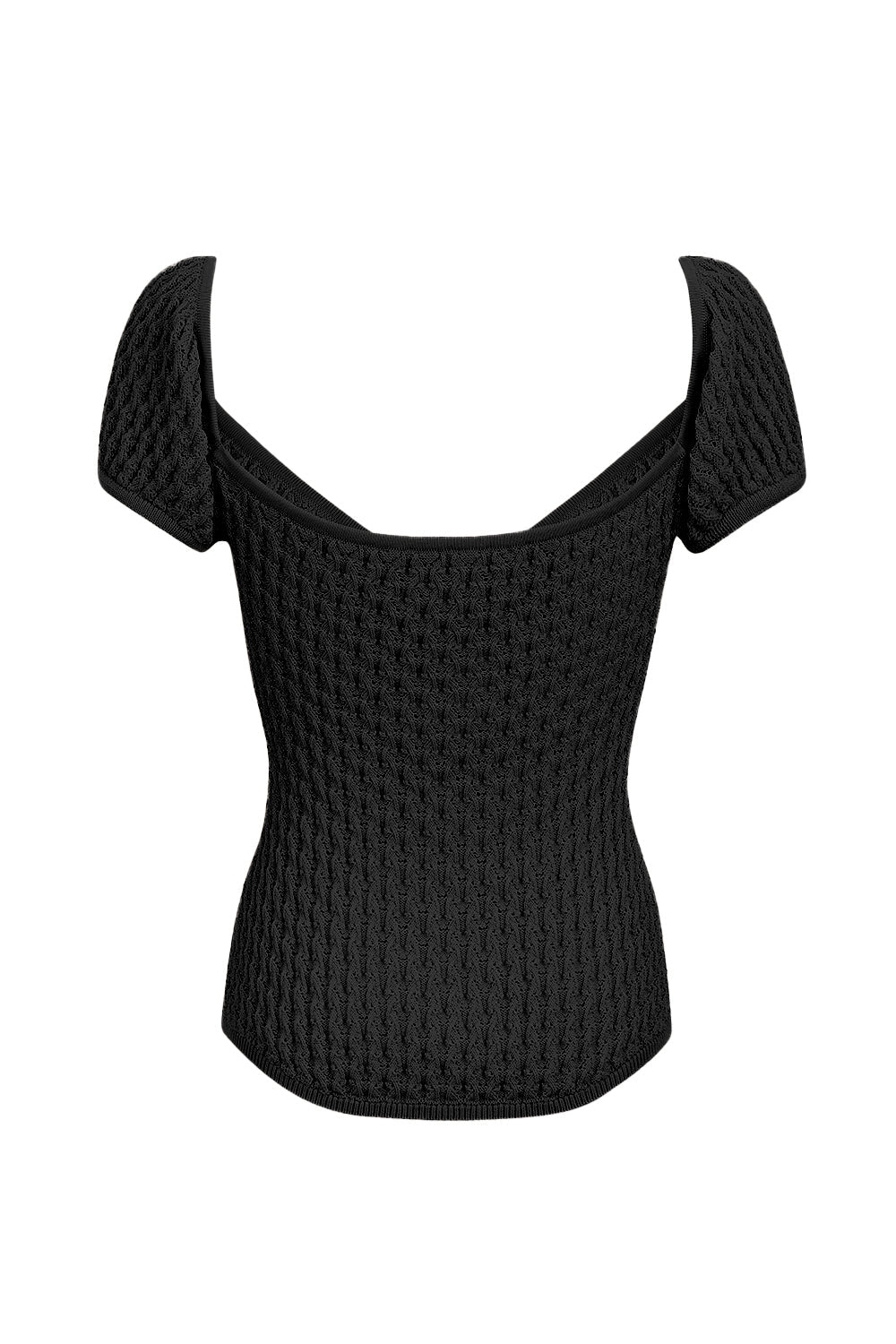 Damen Bluse Kurze Ärmel Gestrickte Viskose Nylon-3
