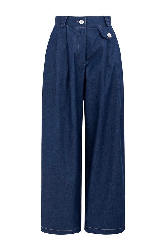 Damen-Hose, lässiger Denim, 95 %, Baumwolle, 5 %, Elasthan-1