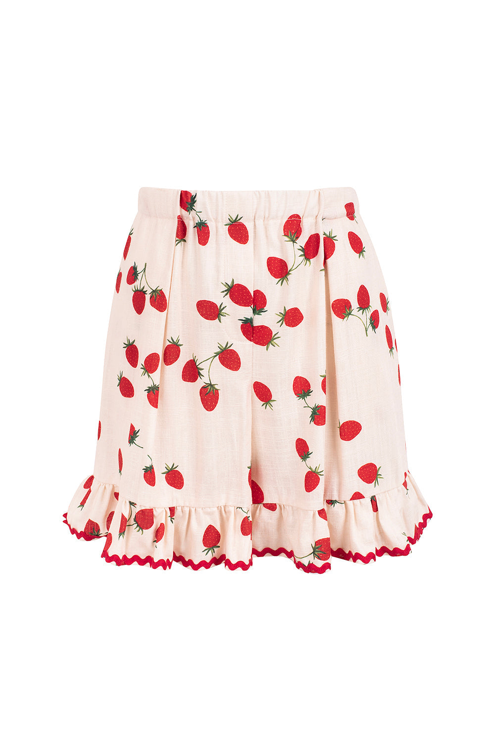Damen-Shorts, Freizeitstil, Viskose und Leinen mit elastischem Taillenband-3