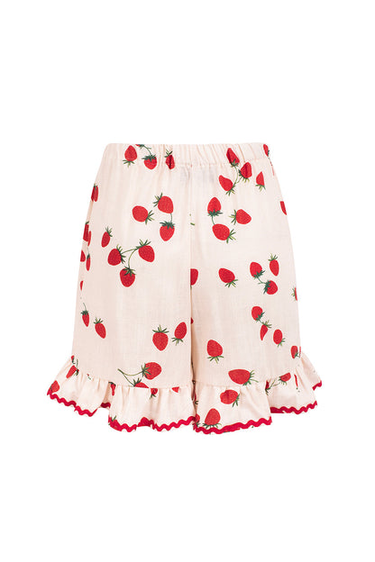 Damen-Shorts, Freizeitstil, Viskose und Leinen mit elastischem Taillenband-6