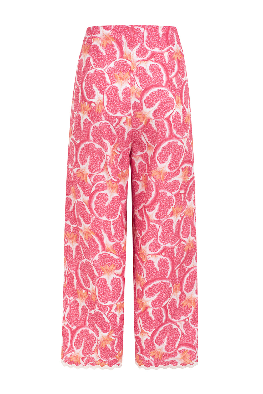 Damen-Chinohose mit Granatapfelmuster, 100% Baumwolle-5