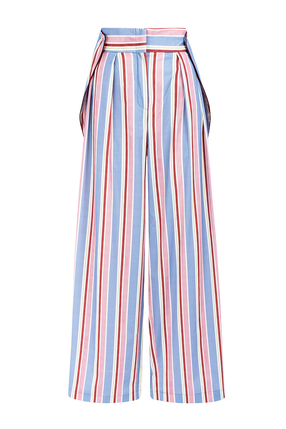 Stilvolle Damenhosen mit hoher Taille und Schlitztaschen aus 100% Baumwolle-4
