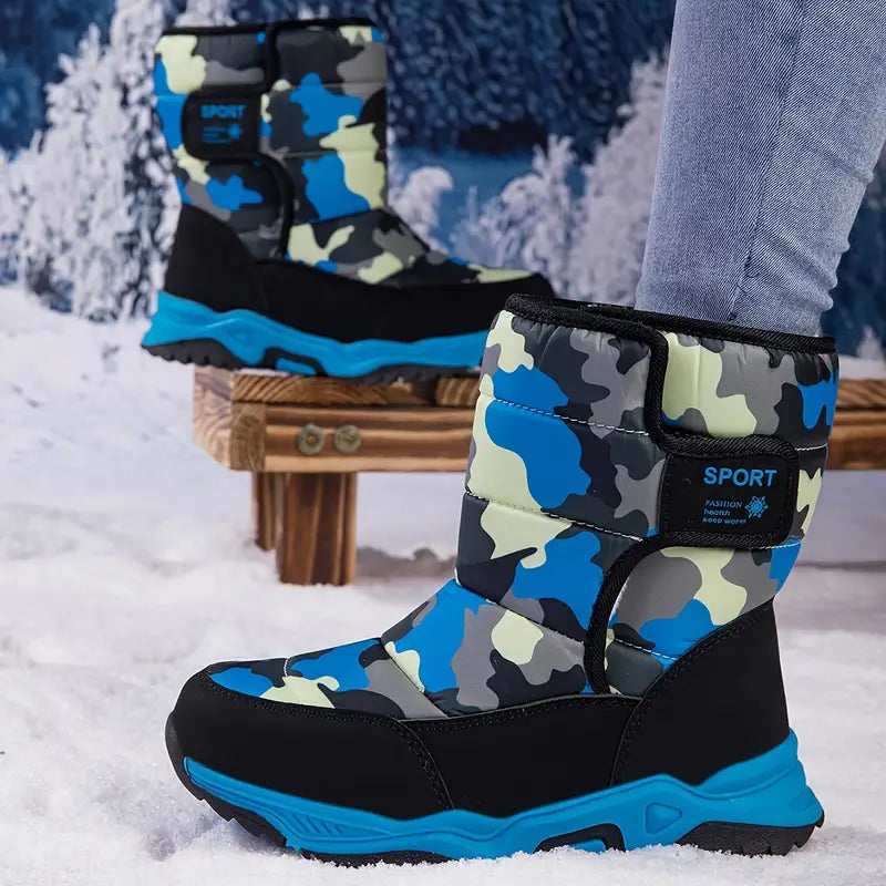 Damen-Schneestiefel, isoliertes Tarnmuster, hartes strapazierfähiges Material-3