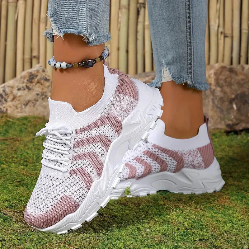 Damen-Sneakers, sportliches Mesh, Design, Polyester-1