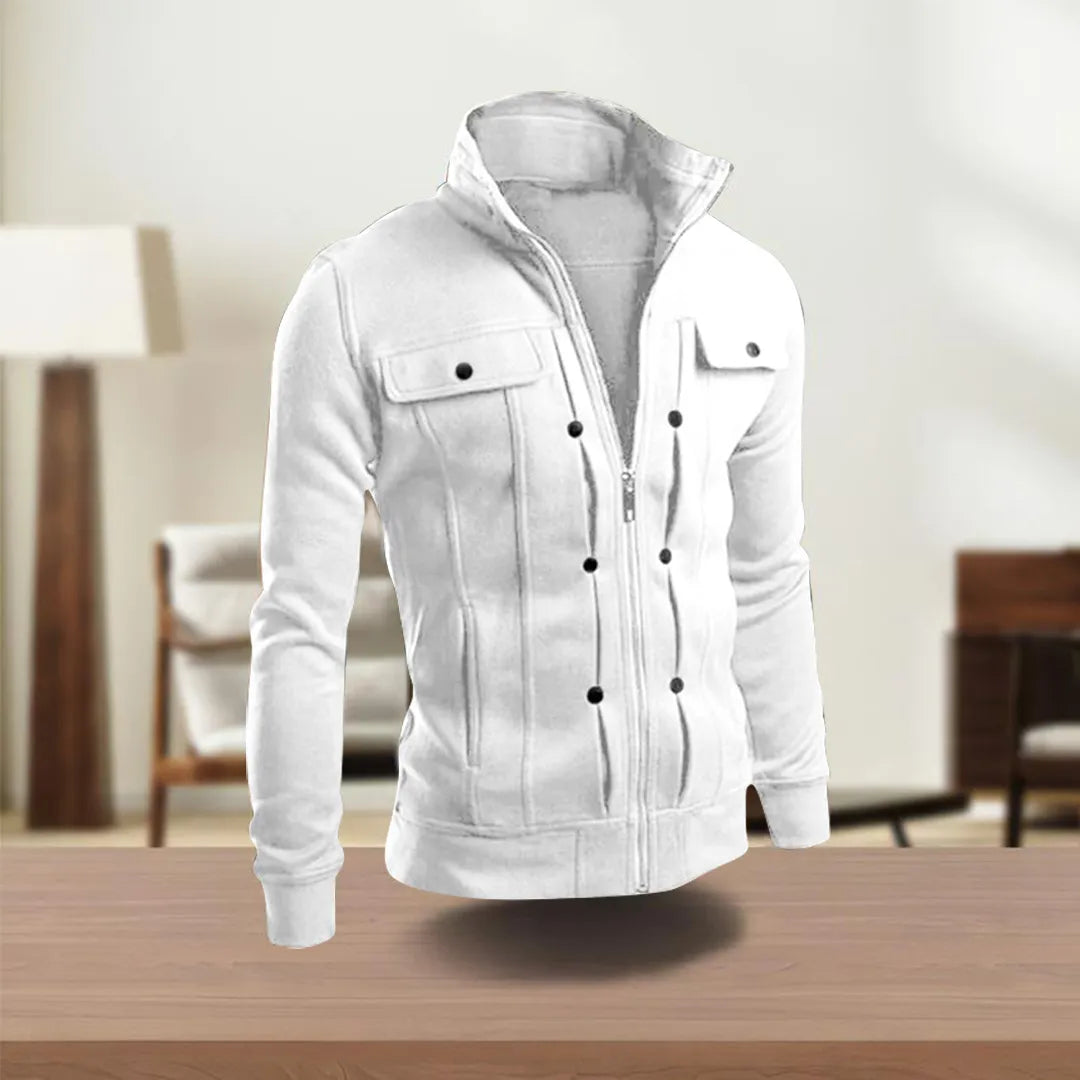 Herren-Freizeitjacke, elegantes Polyester, mit funktionelle Taschen 7