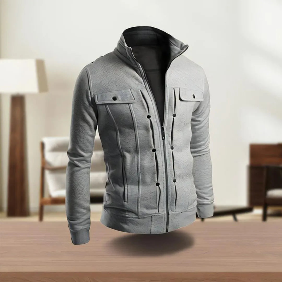 Herren-Freizeitjacke, elegantes Polyester, mit funktionelle Taschen 5