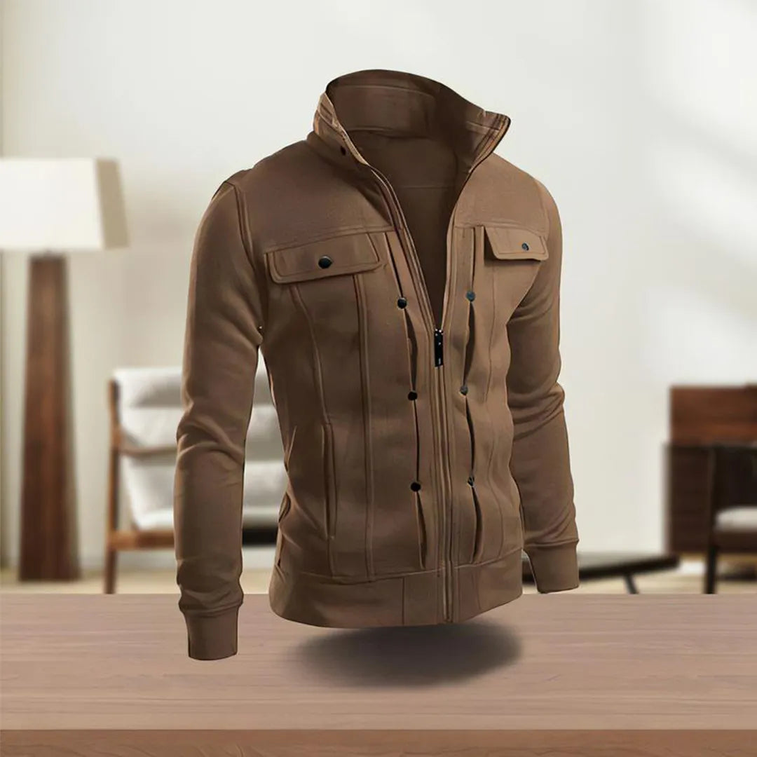 Herren-Freizeitjacke, elegantes Polyester, mit funktionelle Taschen 9