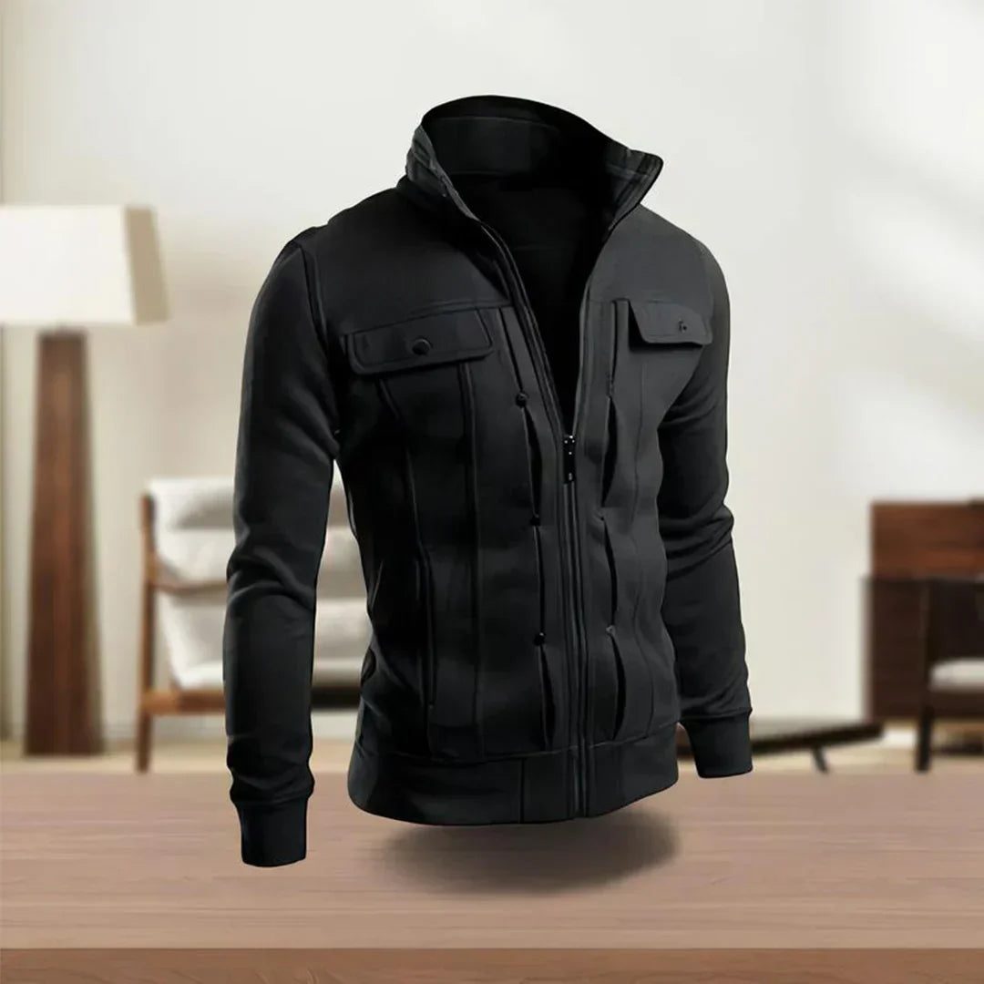 Herren-Freizeitjacke, elegantes Polyester, mit funktionelle Taschen 6