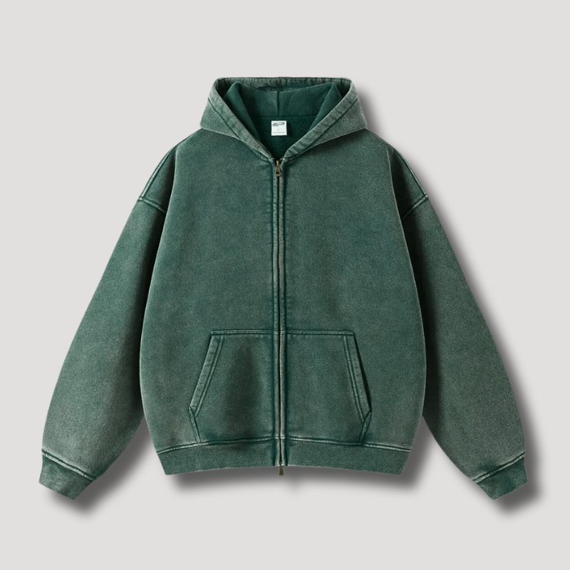 Herren-Kapuzenjacke, Oversize, Retro, Polyester-3