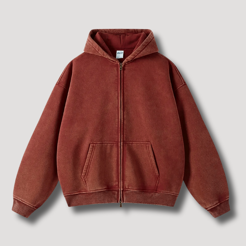 Herren-Kapuzenjacke, Oversize, Retro, Polyester-6