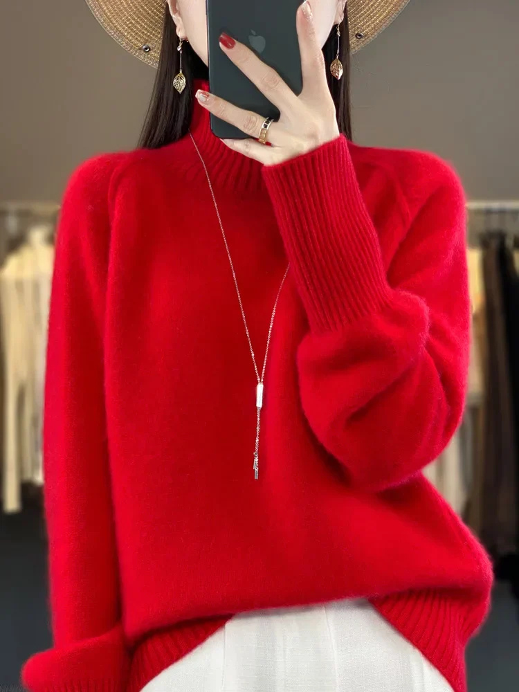 Variant image for Damen-Rollkragenpullover, flauschiges Acryl-4