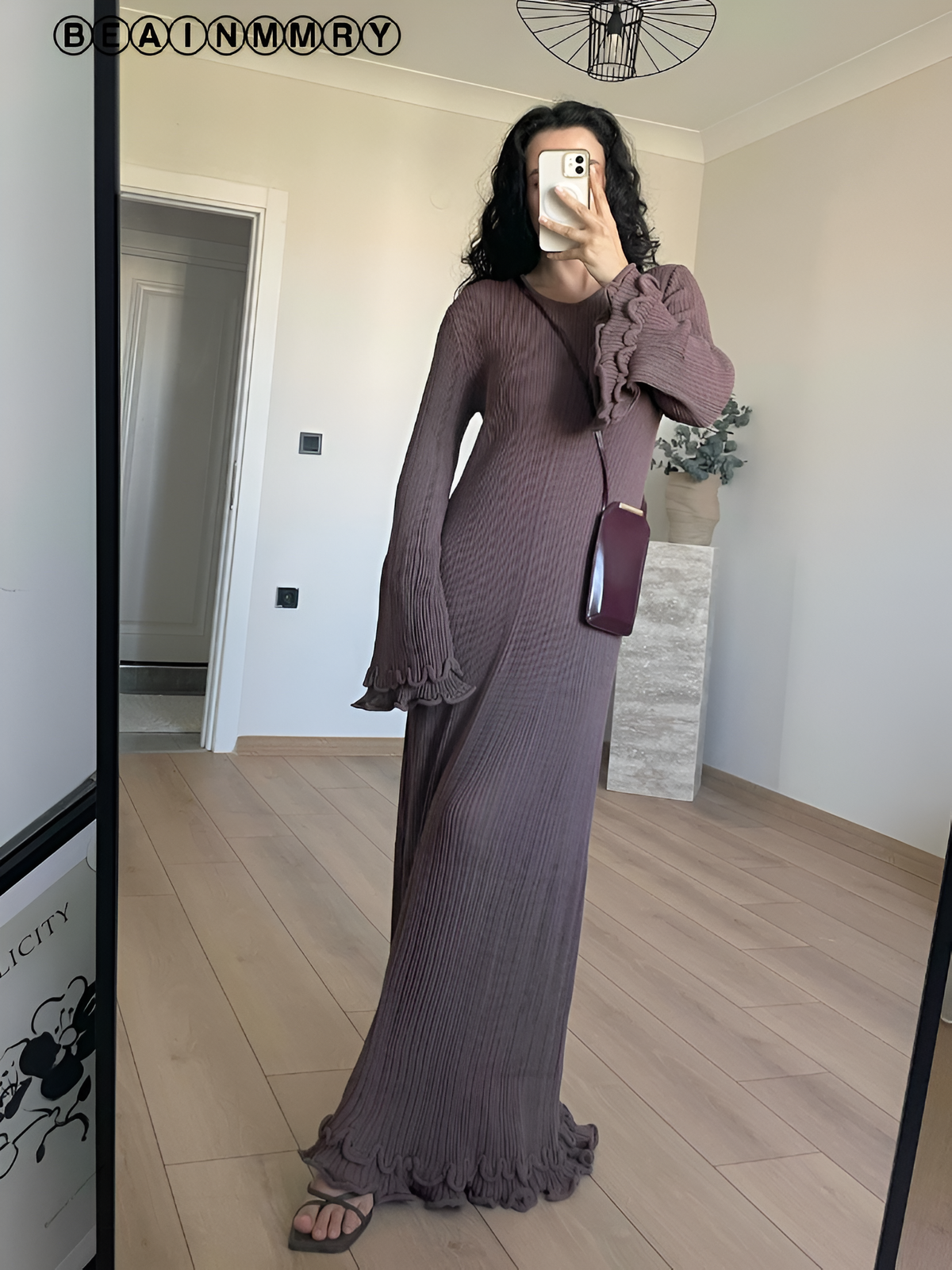 Damen-Kleid, gestrickt, elegante Baumwolle-1