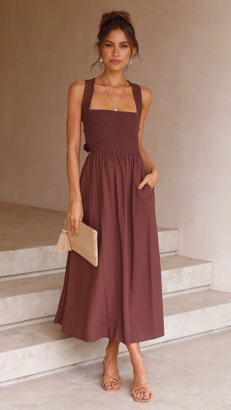 Variant image for Damen-Maxikleid, elegant Polyester, Maxi Kleid-5