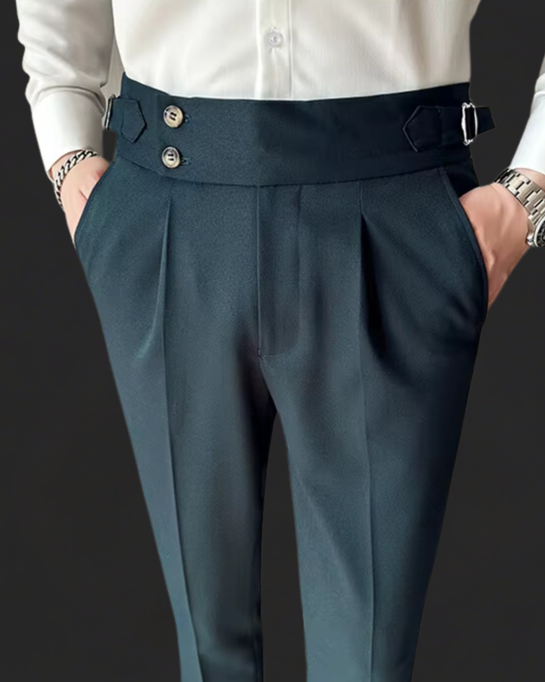 Variant image for Herren-Hose, verstellbarem Bund, klassischen Schnitt, aus Polyester-Baumwolle-33