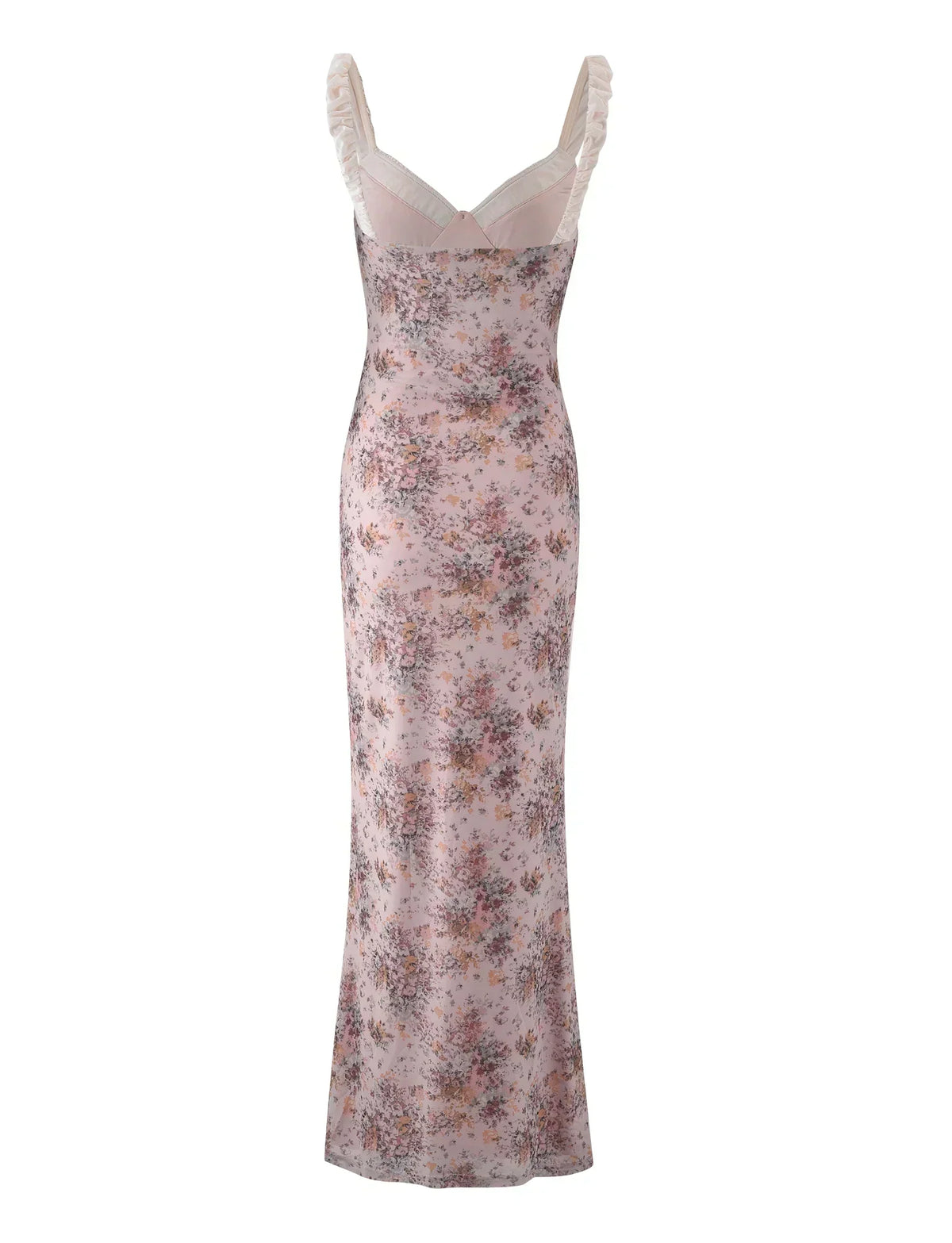 Damenkleid Tarnmuster Blumenmuster Ärmellos V-Ausschnitt Polyester-6