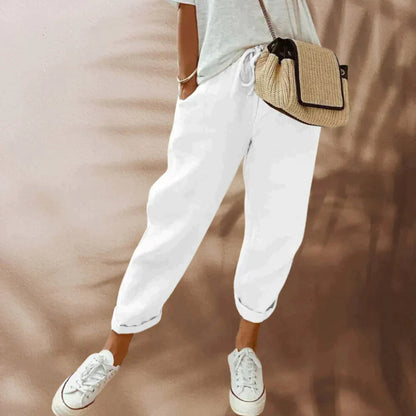 Damen-Lässige Hose, leichte Materialien-5