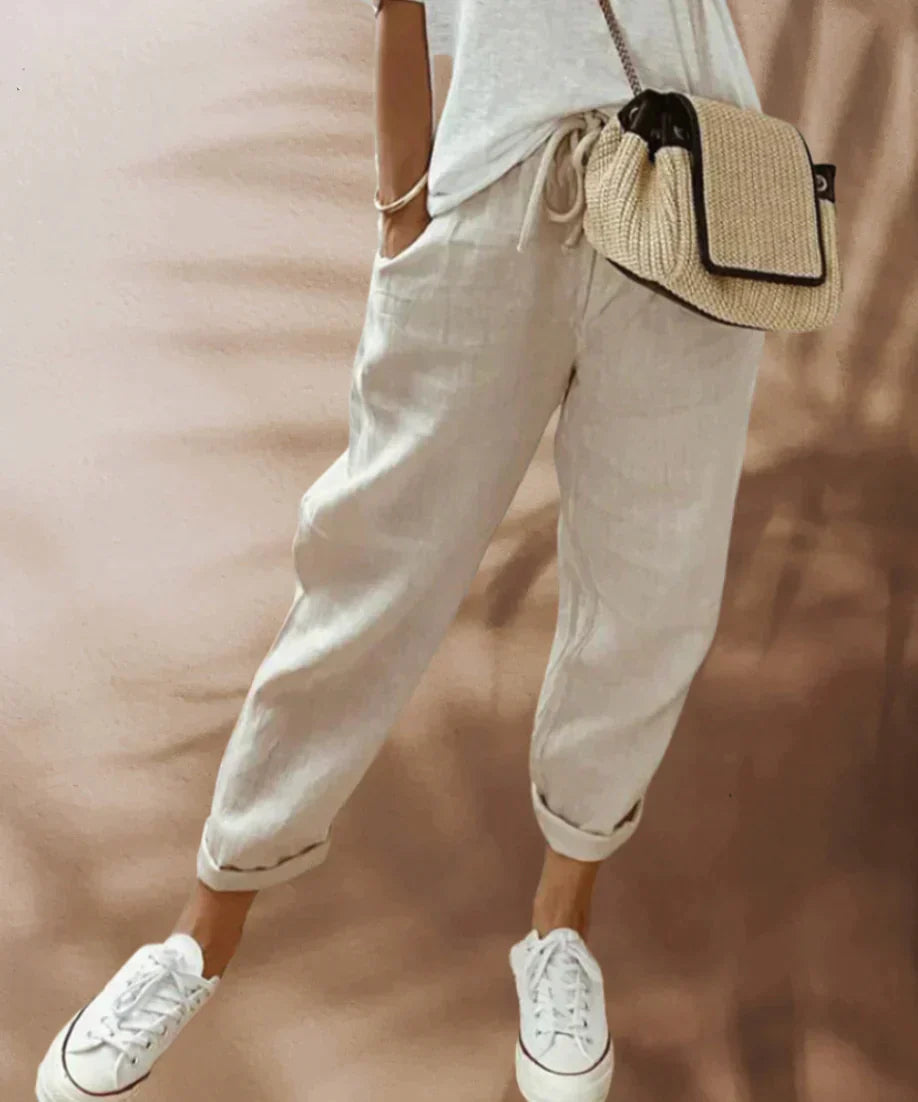 Damen-Lässige Hose, leichte Materialien-2