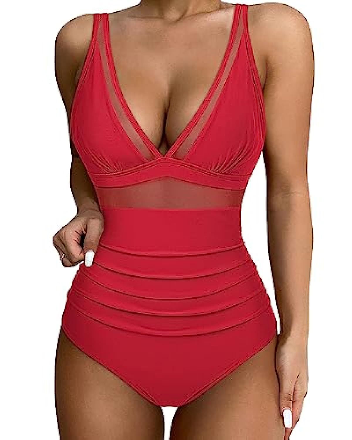 Variant image for Badeanzug Damen U-förmiger Ausschnitt Bequemes Nylon Spandex-16