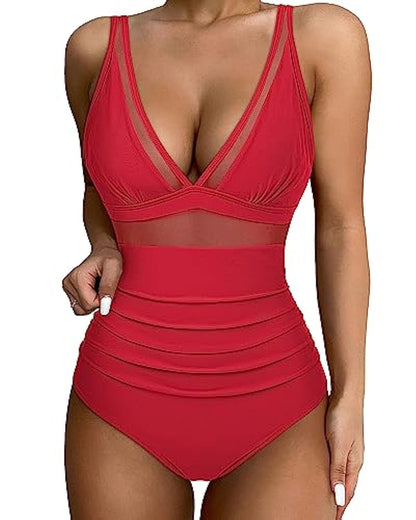 Variant image for Badeanzug Damen U-förmiger Ausschnitt Bequemes Nylon Spandex-16