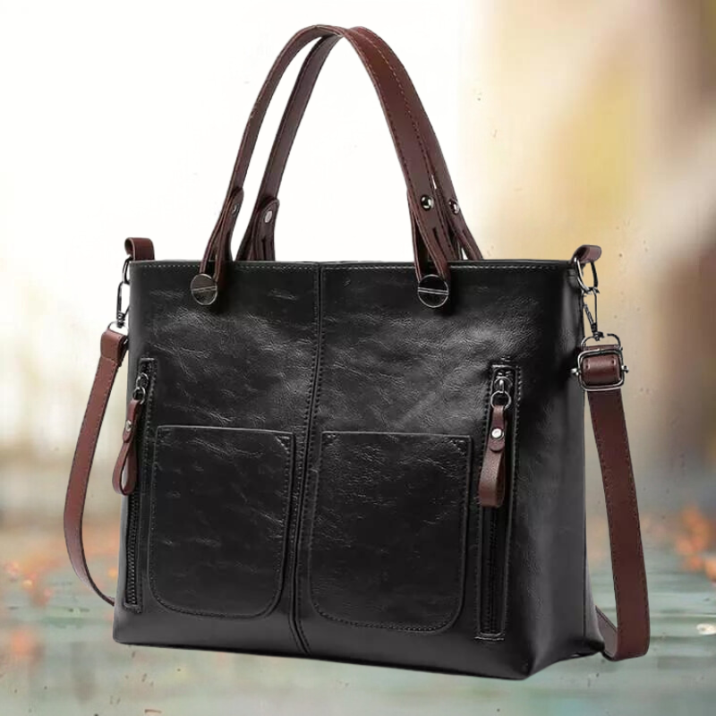 Damen Schultertasche Leder Modernes Design Schultertasche 8