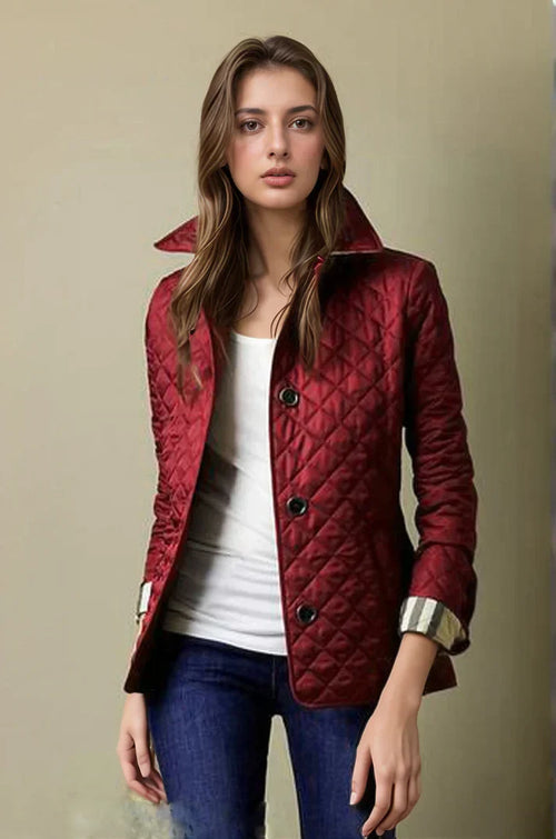 Damen-Jacke, leicht, klassisch, Knopfverschluss, hochwertiger Stoff-1