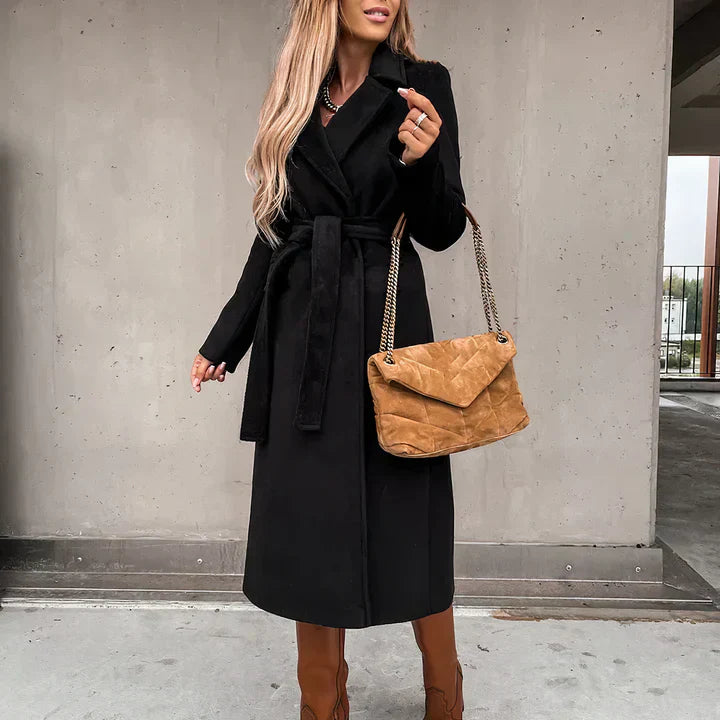 Eleganter Trenchcoat aus Wollmix für Damen – normale Passform, perfekt für Lagen-Look, in mehreren Farben erhältlich 1