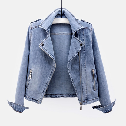 Damen-Jeansjacke, modernes Design, ökologischer Denim-1