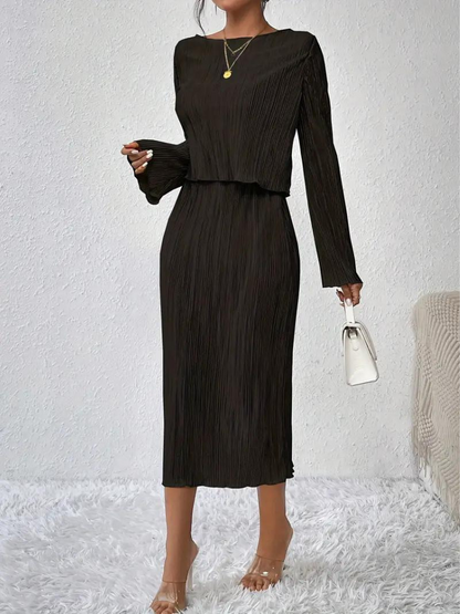 Passendes Set Damen Schlichtes Polyester S-2XL-2