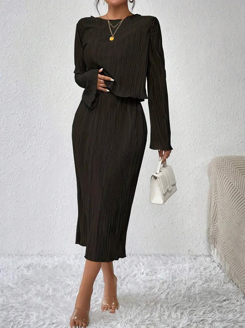 Passendes Set Damen Schlichtes Polyester S-2XL-1