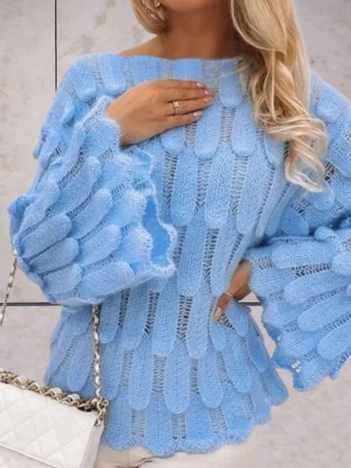 Damen-Strickpullover, lässiges weiches Design-1