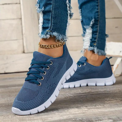 Damen-Sneaker, sportliches Design, atmungsaktives Material-1