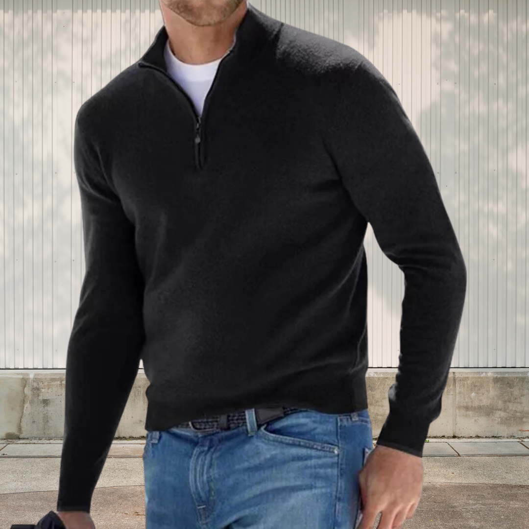 Variant image for Herren-Pullover, Half-Zip, weiches Fleece, für Komfort und Stil-1