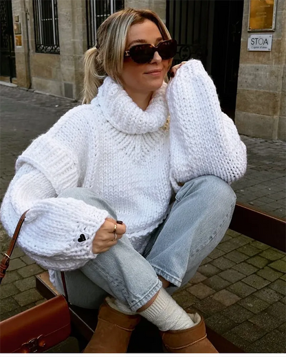 Variant image for Damen-Strickpullover, oversized Rollkragen, weiche Faser-9