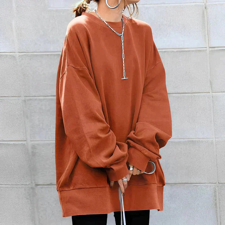 Damen-Strickpullover, langärmelig, Oversized-Baggy-Stil-4