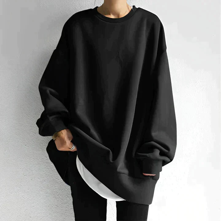 Damen-Strickpullover, langärmelig, Oversized-Baggy-Stil-1