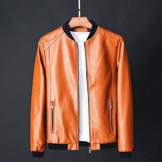 Herrenjacke, klassischer Stil, PU-Lederjacke, für formelle und lässige Anlässe-1