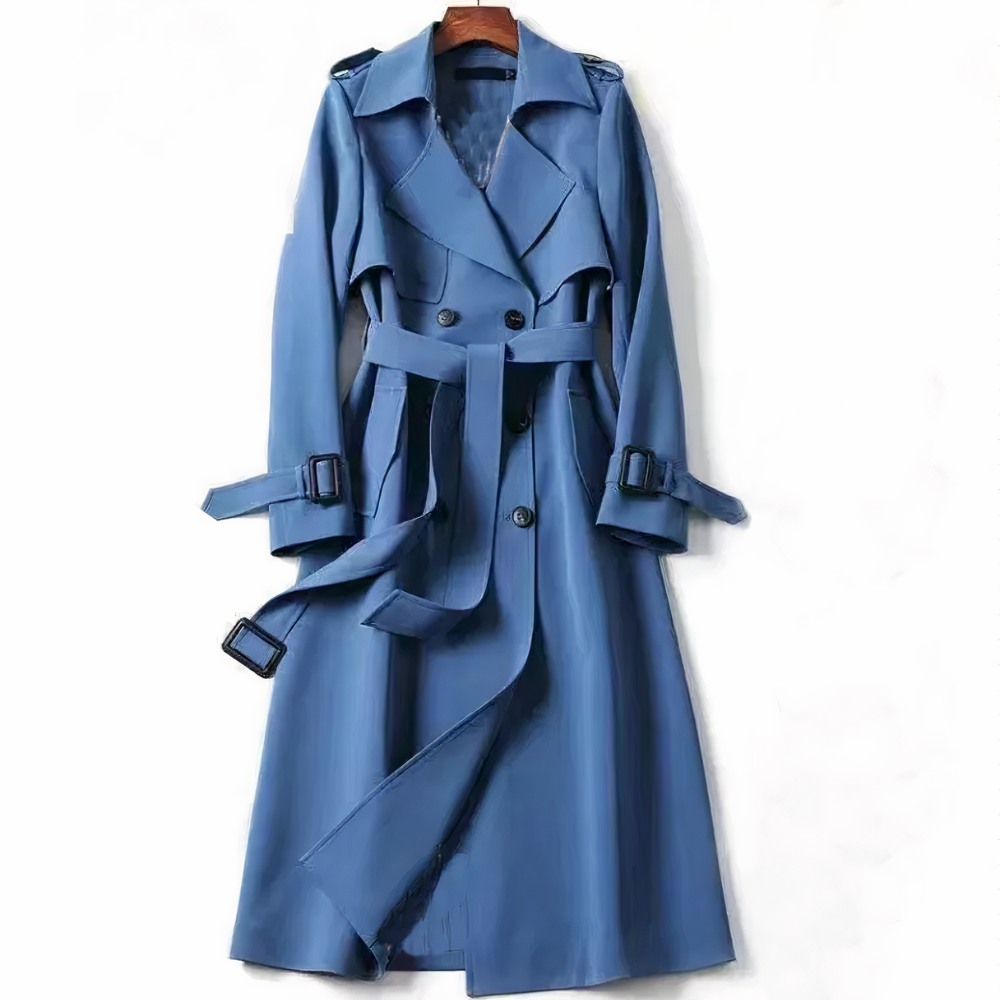 Damen-Mantel Klassischer Trenchcoat Weicher Stoff 10
