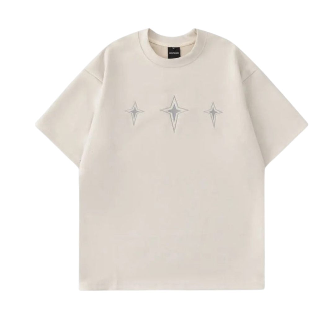 Damen-T-Shirt, Vintage besticktes Polyester-1