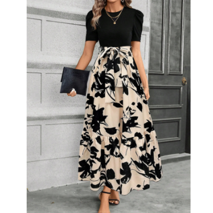 Maxikleid für Damen mit Blumenmuster – weicher elastischer Stoff, bequeme Passform, S-XL 5