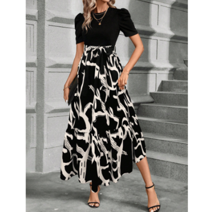 Maxikleid für Damen mit Blumenmuster – weicher elastischer Stoff, bequeme Passform, S-XL 3