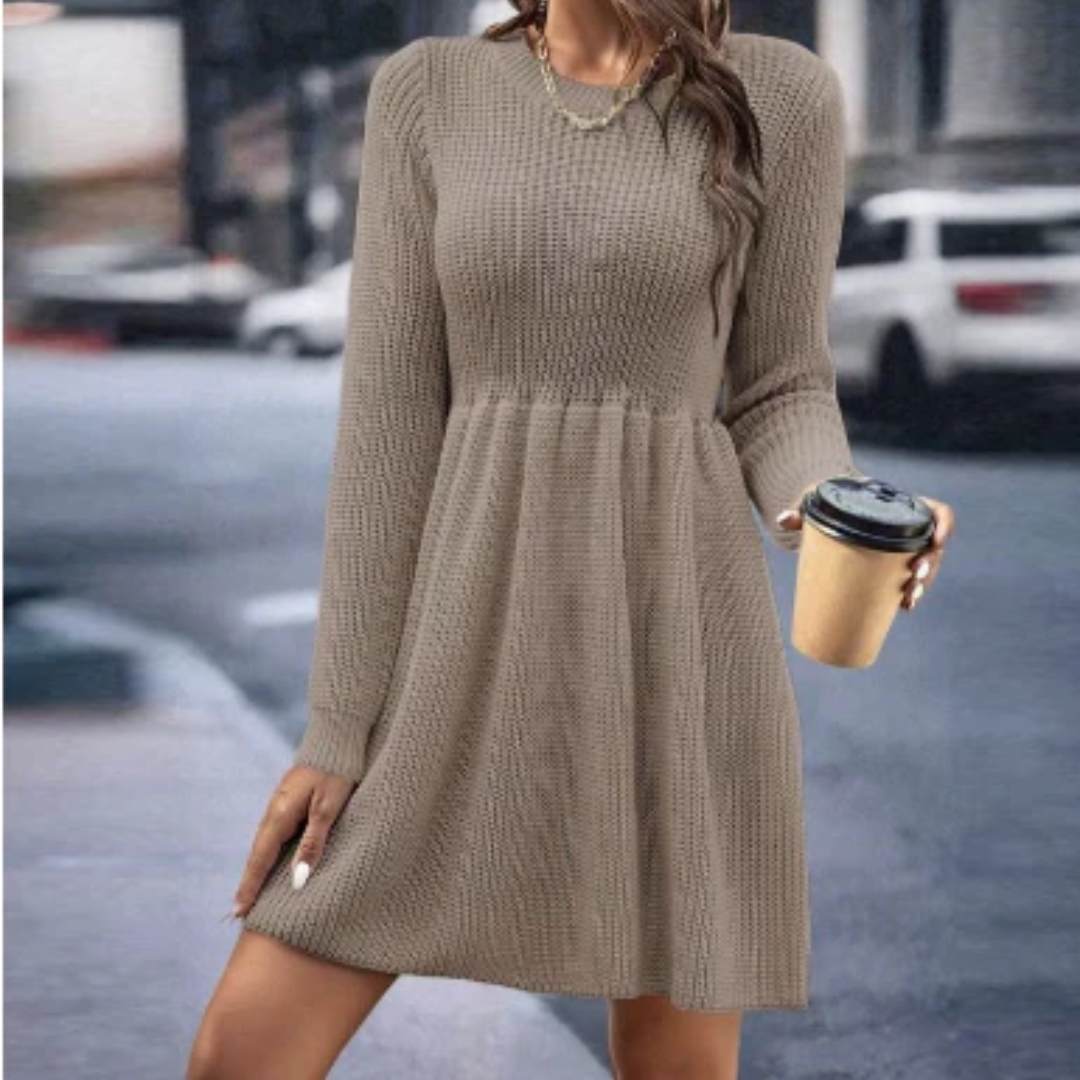 Variant image for Damen-Strickkleid, modern, gestrickt, Design, fließende Passform-13