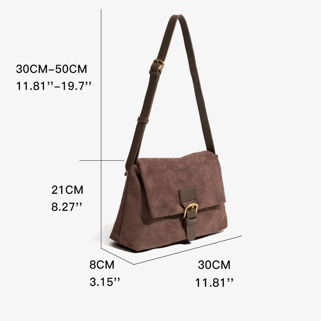 Damentasche, Faux, Wildleder, vielseitiges Design, veganes Leder-4