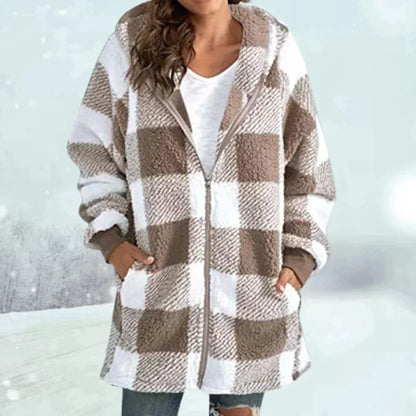 Lange Damen-Winterjacke mit Kunstfell und Kapuze – klassischer Wintermantel für kalte Tage 8