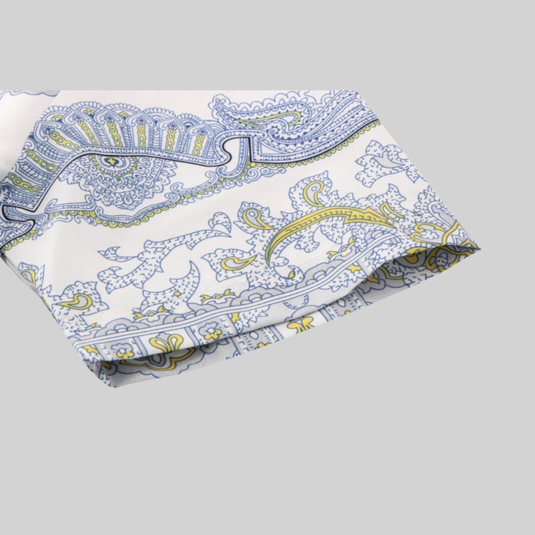 Geblümtes Strand-Set für Damen aus Polyester – lässiges Hemd und kurze Hosen für Sommeraktivitäten 6
