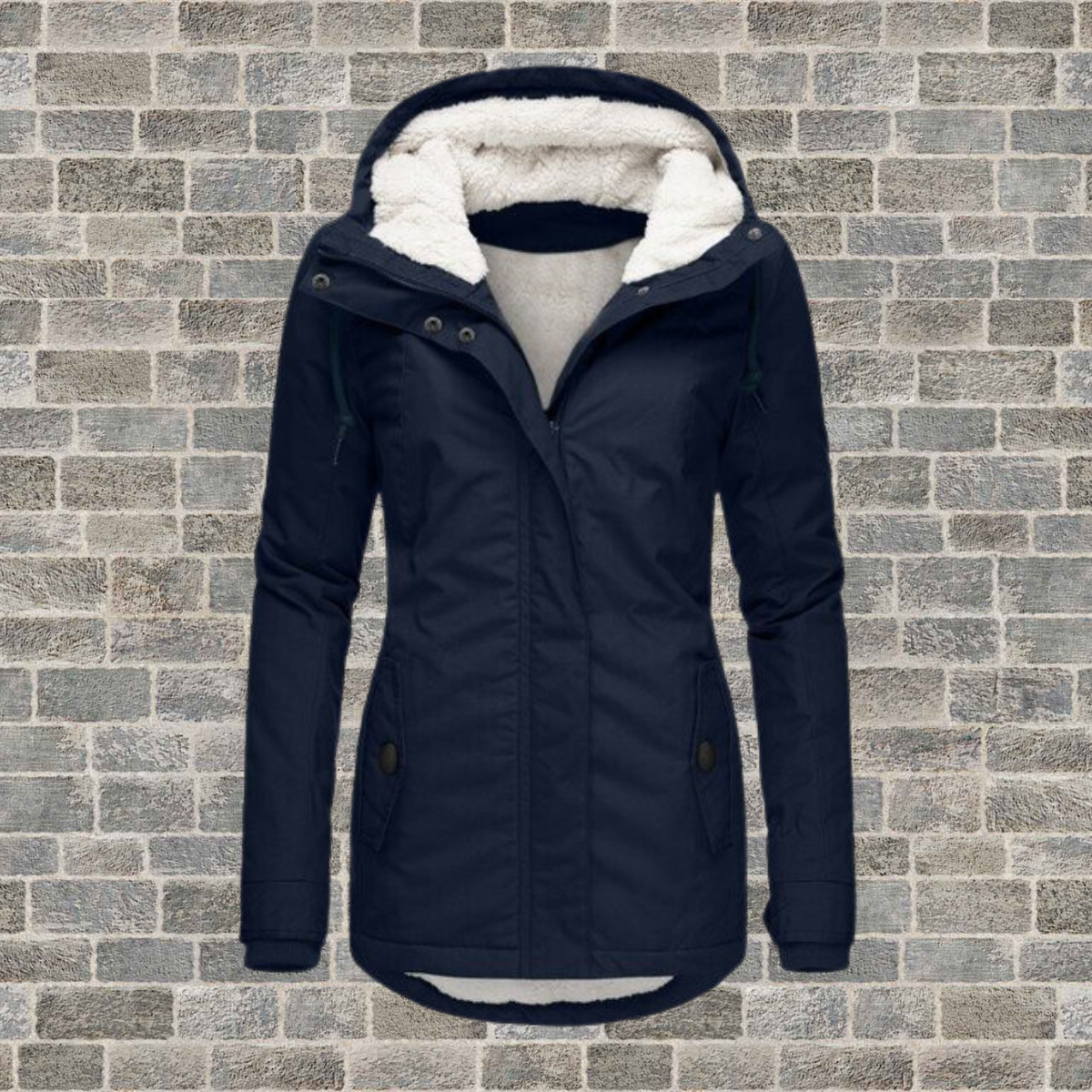 Damenjacke Plissiertes Design mit Kapuze Weicher Atmungsaktiver Stoff-2