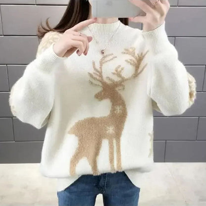 Variant image for Damen Winterpullover Gestrickt Weich Acryl mit Elegantes Design-11