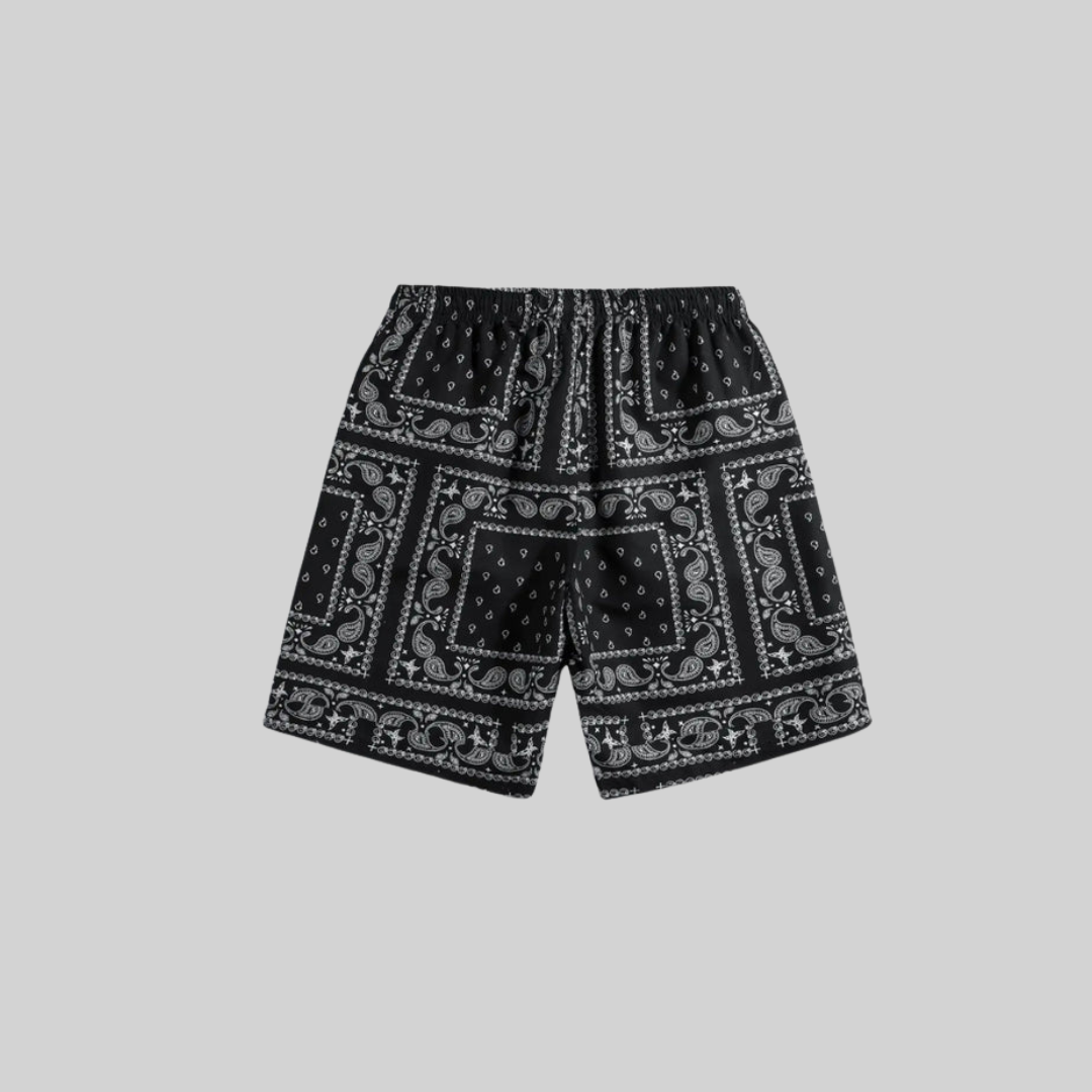Herren-Strandshorts, Casual, Polyester, Paisley 2